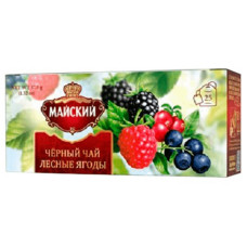 Чай Майский Лесные ягоды черный, 1,5г*25пак.