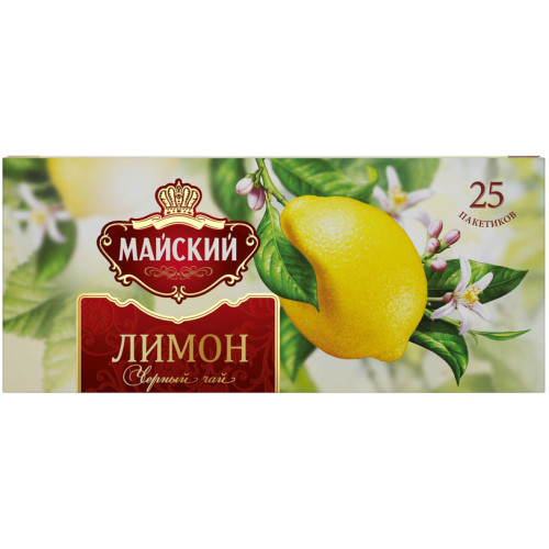 Чай Майский Лимон черный, 1,5г*25пак.