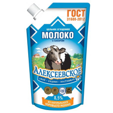 Молоко "Алексеевское" 8,5% ГОСТ цельное сгущенное с сахаром д/п 270г