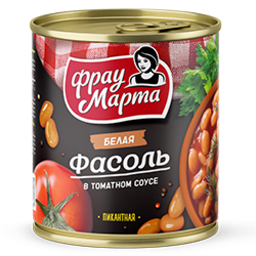 "Фрау Марта" Фасоль белая пикантная т/с 310г