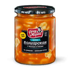 "Фрау Марта" Закуска "Болгарская" с фасолью и грибами  ст.б  430г.