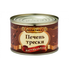 Печень трески натуральная Делатос  230г.